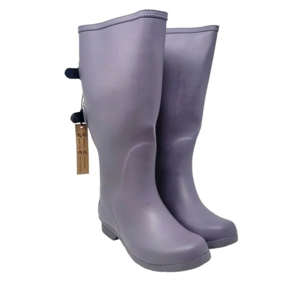 NWOB Chooka's Versa Prima Wide Calf Mulberry Rainboots 6‎